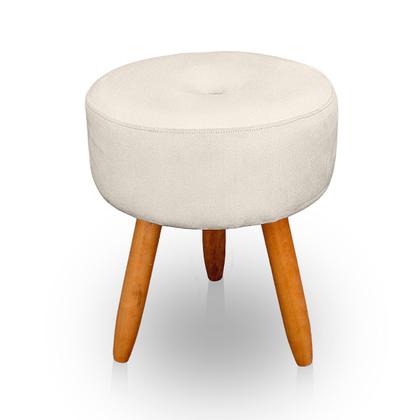 Imagem de Puff Redondo com Botonê para Sala e Quarto Veludo  - LH Decor