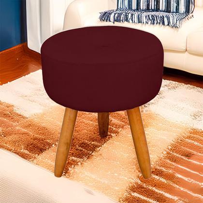 Imagem de Puff Redondo com Botonê para Sala e Quarto Veludo  - LH Decor