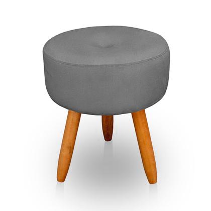 Imagem de Puff Redondo com Botonê para Sala e Quarto Veludo  - LH Decor