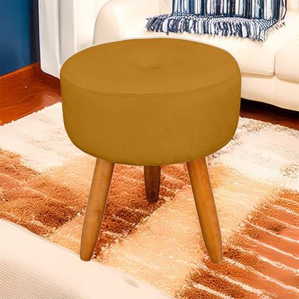 Imagem de Puff Redondo com Botonê para Sala e Quarto Veludo  - LH Decor
