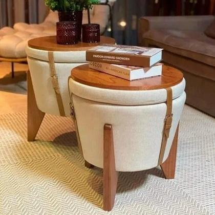 Imagem de Puff Redondo Flex: Design Moderno e Praticidade em 1
