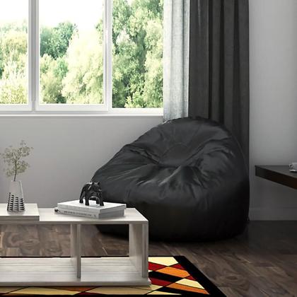 Imagem de Puff Redondo material sintético Preto