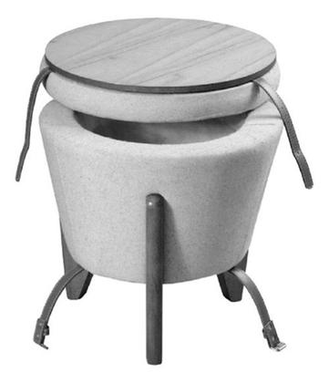 Imagem de Puff Redondo Versátil: Mesa de Centro e Assento Sofisticado