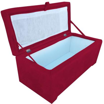 Imagem de Puff Retangular Baú 80 Pé D Cama Solteiro Porta Brinquedos