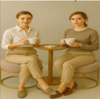 Imagem de Puffs Luxo Estofado Linho Bege com Aço Dourado kit 2 Banqueta Decorativa para Sala Quarto Escritório Penteadeira Elegant