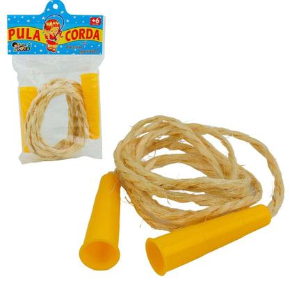 Imagem de Pula Corda Sisal Brinquedo Infantil 2 Métros Cada