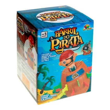 Imagem de Pula Pirata Barril Brinquedo Infantil Educativo Jogo Mesa