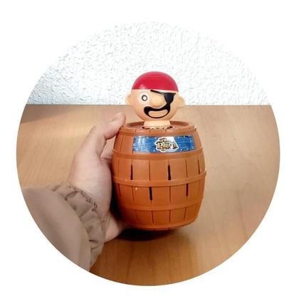 Imagem de Pula Pirata Barril Brinquedo Infantil Educativo Jogo Mesa