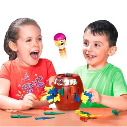 Imagem de Pula Pirata Barril Brinquedo Infantil Educativo Jogo Mesa