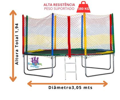 Imagem de Pula pula 3,05 mais jogo de basquete