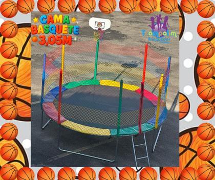 Imagem de Pula pula 3,05 mais jogo de basquete