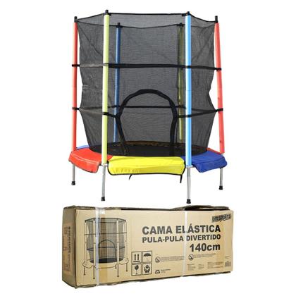 Imagem de Pula Pula Cama Elástica 140cm até 100kg Trampolim 1,4m Infantil DM Toys DM6967