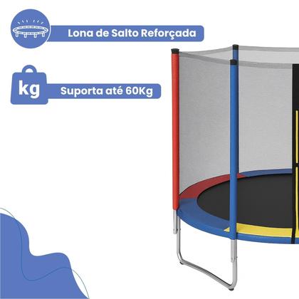 Imagem de Pula Pula Infantil 1,8m Cama Elástica C/ Fechamento Zíper