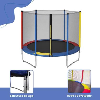 Imagem de Pula Pula Infantil 1,8m Cama Elástica C/ Fechamento Zíper