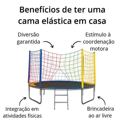 Imagem de Pula Pula Infantil Com Acessórios 2,44m Suporta Até 120 Quilos