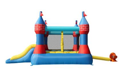 Imagem de Pula Pula Inflável Castelo Com Escorregador Duplo 4m X 3,15m Motor 220v
