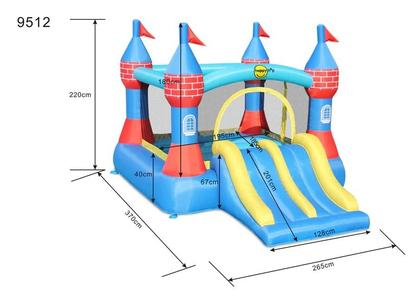 Imagem de Pula Pula Inflável Castelo Com Escorregador Duplo Motor 220v