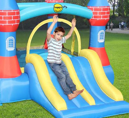 Imagem de Pula Pula Inflável Castelo Com Escorregador Duplo Motor 220v