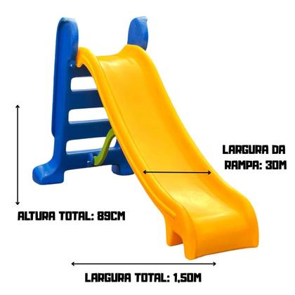 Imagem de Pula Pula Trampolim Cama Elástica 1,83m Barraquinha Piscina de Bolinhas Quadrada 1,00m Escorregador Médio Gangorra 1 Lugar