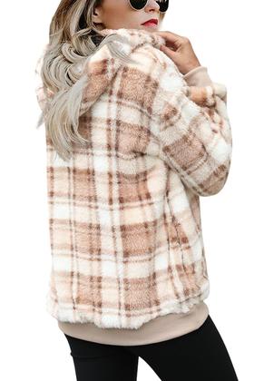 Imagem de Pulôver Sherpa com capuz com capuz de lã felpuda para mulheres