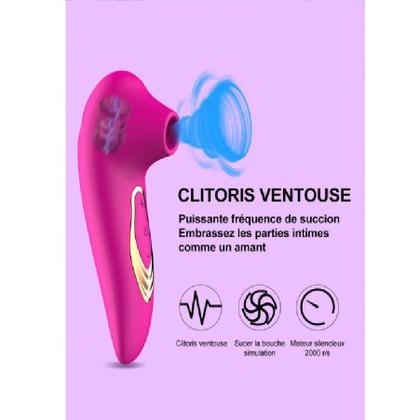 Imagem de Pulsador estimulador mulher feminino gay 10 vibrações em silicone recarregável - PINK