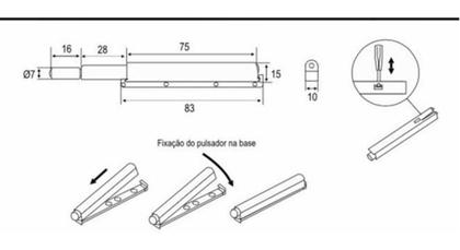 Imagem de Pulsador Fecho MagnÃtico P/ Gavetas  06 Unidades