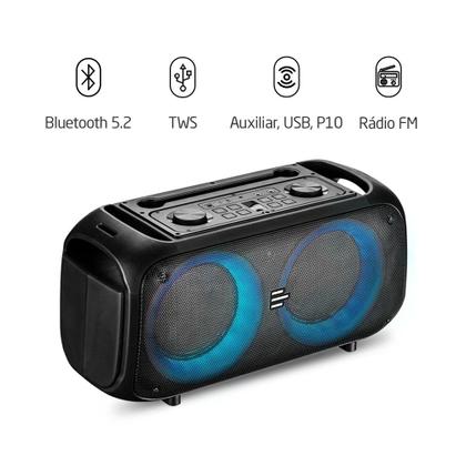 Imagem de Pulse Box 2 Double 6.5 700W RMS BT/AUX/USB/SD/TWS/MIC - SP513
