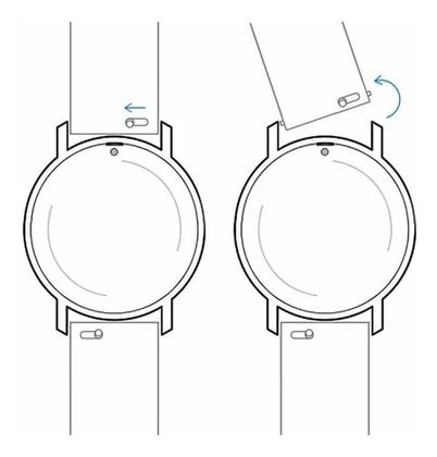 Imagem de Pulseira 22mm Couro Natural para Relógio Smartwatch c/ Pinos