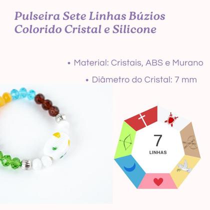 Imagem de Pulseira 7 Sete Linhas Umbanda e Candomblé - Escolha a Cor