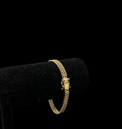 Imagem de Pulseira 8Mm Lacraia Banhado A Ouro 18K Luxo Estiloso