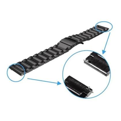 Imagem de Pulseira Aço Inox Compatível Amazfit Pop 3r, Heyplus Watch