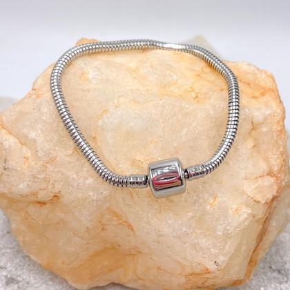 Imagem de Pulseira Aço Inox Compatível Berloque Pandora Vivara charms