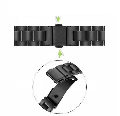 Imagem de Pulseira Aço Inox Compatível Com Samsung Galaxy Watch 5 40mm 44mm 45mm