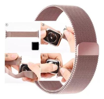 Imagem de Pulseira Aço Milanês Milanese Para SmartWatch  38/40/41mm Largura 20 - 42/44mm 47/49mm Largura 21