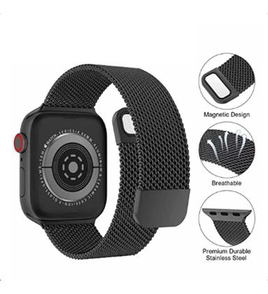 Imagem de Pulseira Aço Milanês Milanese Para SmartWatch  38/40/41mm Largura 20 - 42/44mm 47/49mm Largura 21