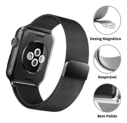 Imagem de Pulseira Aço Milanês Milanese Para SmartWatch  38/40/41mm Largura 20 - 42/44mm 47/49mm Largura 21