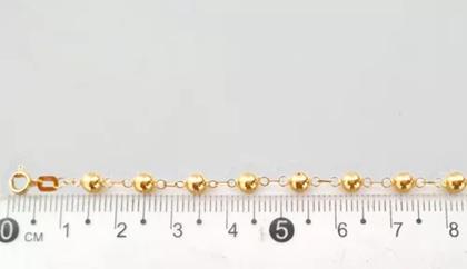 Imagem de PULSEIRA ADULTO BOLAS 4MM EM OURO 18K/750 - 20,5cm - (C/E)