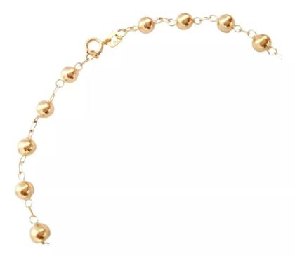 Imagem de PULSEIRA ADULTO BOLAS 4MM EM OURO 18K/750 - 20,5cm - (C/E)