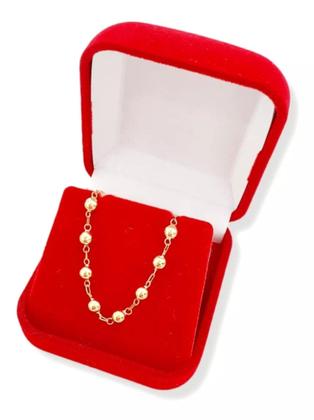 Imagem de PULSEIRA ADULTO BOLAS 4MM EM OURO 18K/750 - 20,5cm - (C/E)