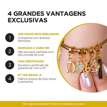 Imagem de Pulseira Advogada Berloque Banhado a Ouro 18k