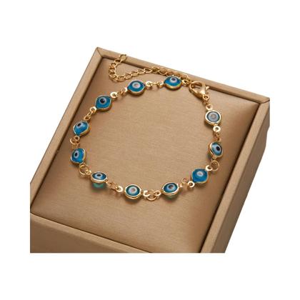 Imagem de Pulseira Ajustável de Mau Olhado - Cores Vermelha e Azul - Para Homens e Mulheres