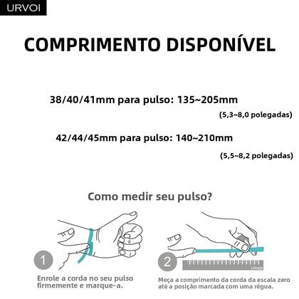 Imagem de Pulseira Alpine Loop URVOI Preta Para Apple Watch Ultra 3 2 Série 11 10 9 8 7 SE Com Fecho G-Hook