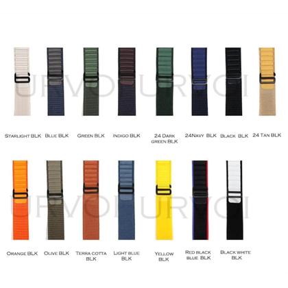 Imagem de Pulseira Alpine Loop URVOI Preta Para Apple Watch Ultra 3 2 Série 11 10 9 8 7 SE Com Fecho G-Hook