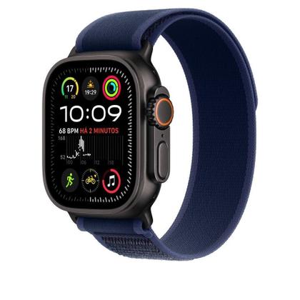 Imagem de Pulseira Apple Watch 49 mm, Loop Trail Azul, Apple, Preto de Titânio