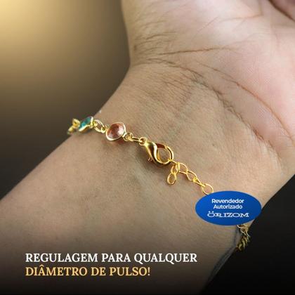 Imagem de Pulseira banhada ouro aço inoxidável + saquinho presente social qualidade premium dourada casual