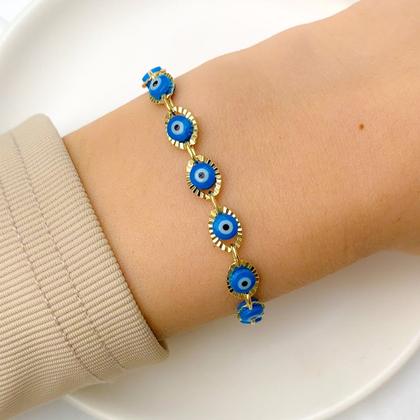 Imagem de Pulseira Banhado a Ouro 18K Olho Grego