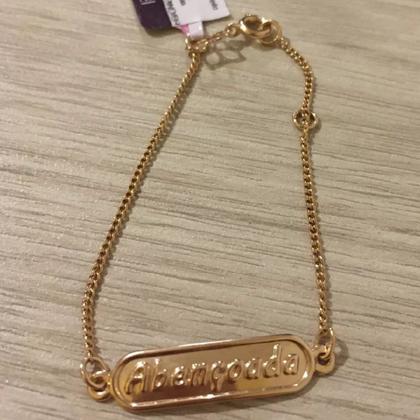 Imagem de Pulseira banhado ouro 3x 24k 18k e 22k feminina com pingentes berloques infantil abençoada abençoado rommanel 551498 551499