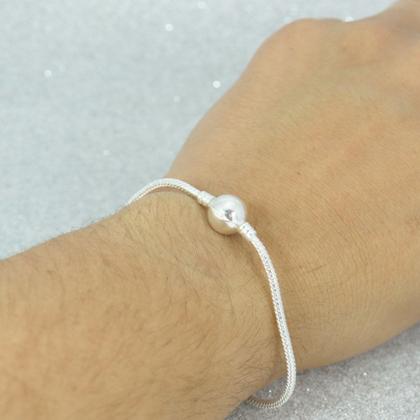 Imagem de Pulseira Berloqueira Life Redondo Prata Legitima 925