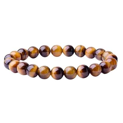 Imagem de Pulseira Bolinha Pedra Olho De Tigre Coragem - 19 Centímetro