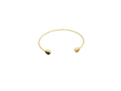 Imagem de Pulseira Bracelete Coração Ajustável Folhado a Ouro 18k